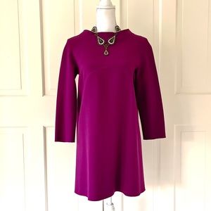 Alberta Ferretti burgundy wool mini dress 4